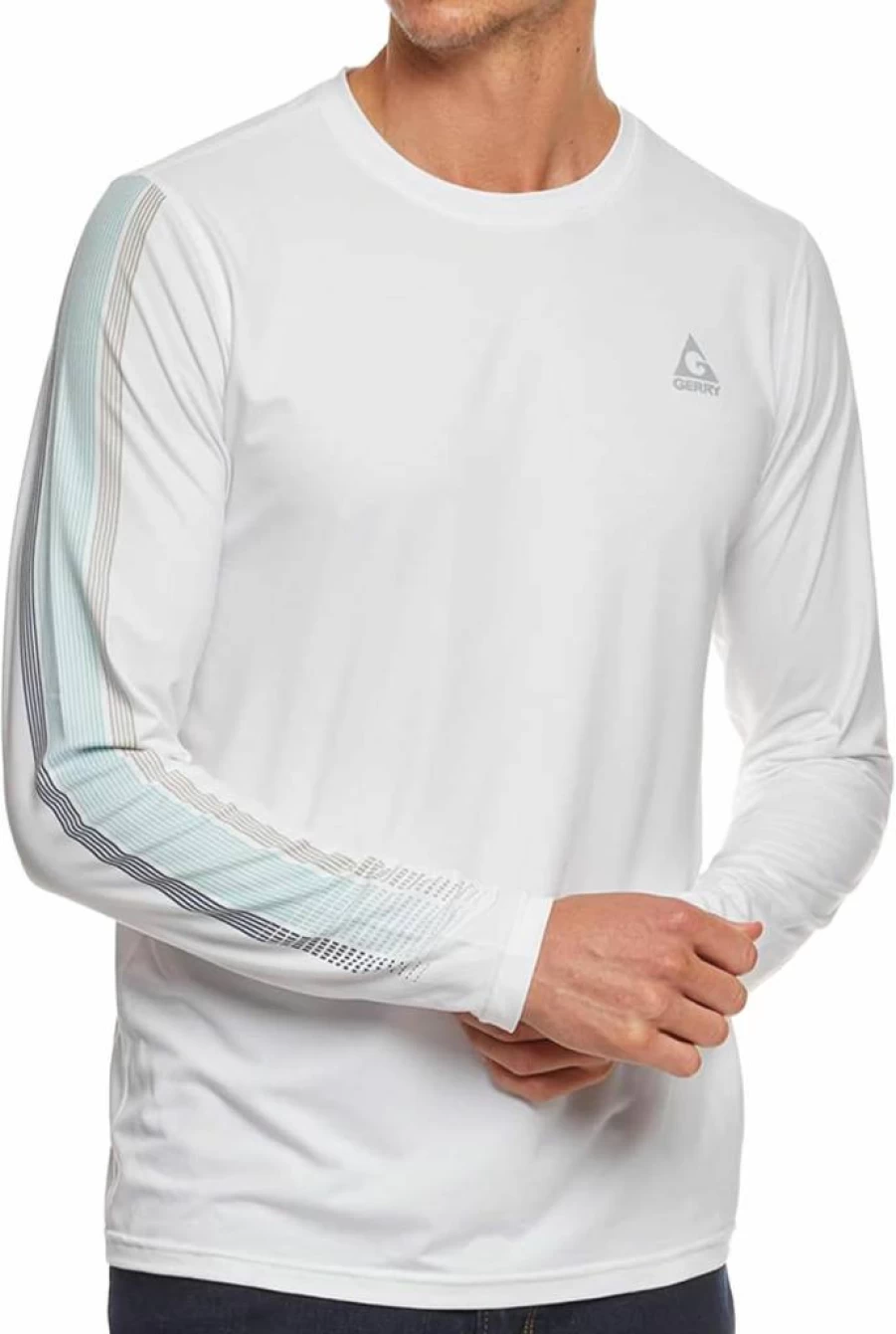 Gerry Men's UPF 40+ Quick-Dry Sun Shirt - Anti-Pill Stretch Rash Guard Swim Tee - Solar Jersey Protection Top for Swimming & Outdoor Activities