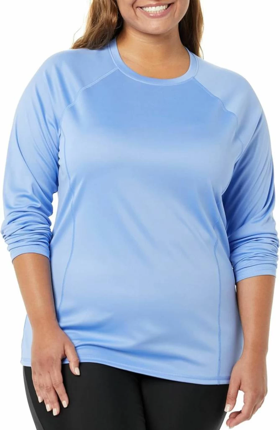 Amazon Essentials Women's Long Sleeve Rash Guard Swim Top UPF 50+ Sun Protection Swimwear