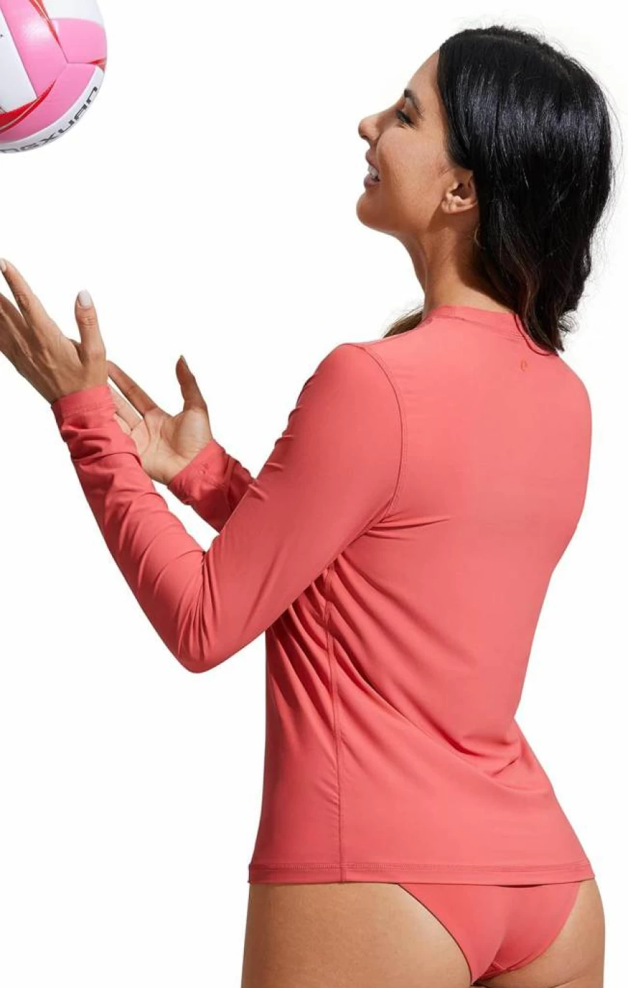 CRZ YOGA Women's UPF 50+ Long Sleeve Rash Guard - Quick Dry UV Sun Protection Shirt for Surfing, Swimming & Yoga