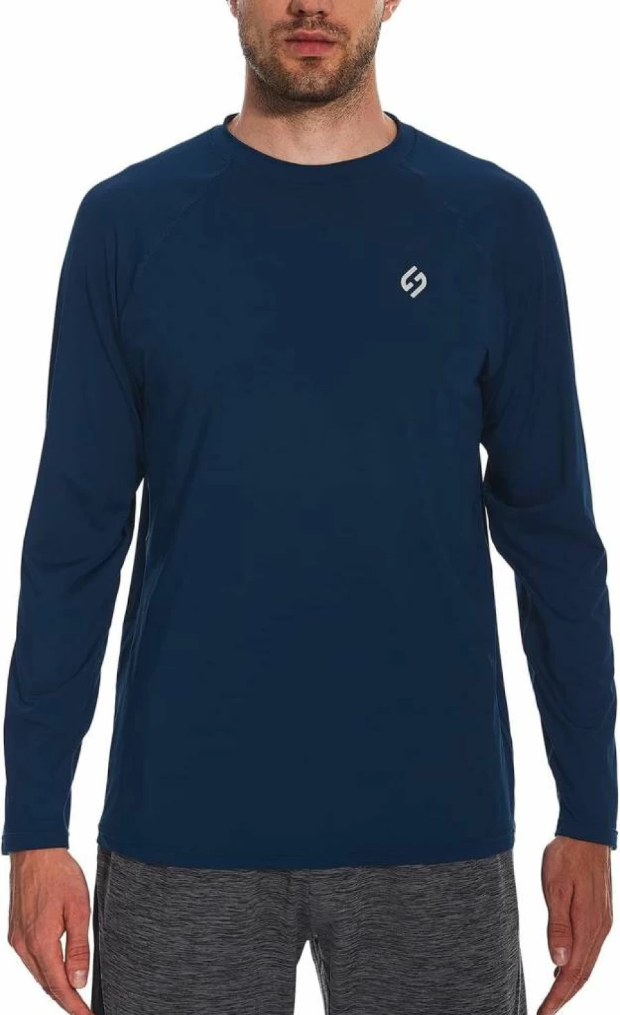 HODOSPORTS Men's UPF 50+ Long Sleeve Rash Guard Swim Shirt - Quick Dry Sun Protection UV Shirt for Swimming & Water Sports