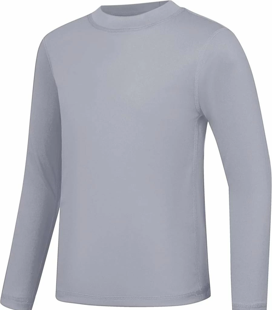 TeGlraddix UPF 50+ Kids Sun Protection Shirts - Long Sleeve Rash Guard for Boys & Girls (5T to Youth) UV Swim & Play Shirts