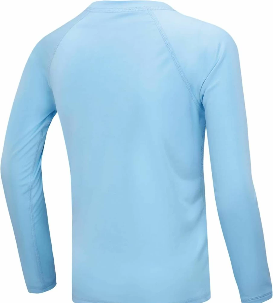 DRONIRING UPF 50+ Boys Sun Protection Swim Shirt Long Sleeve Rash Guard, 1 or 2 Pack Youth Kids SPF Water Shirts for Beach Surf Swimming UV Protective