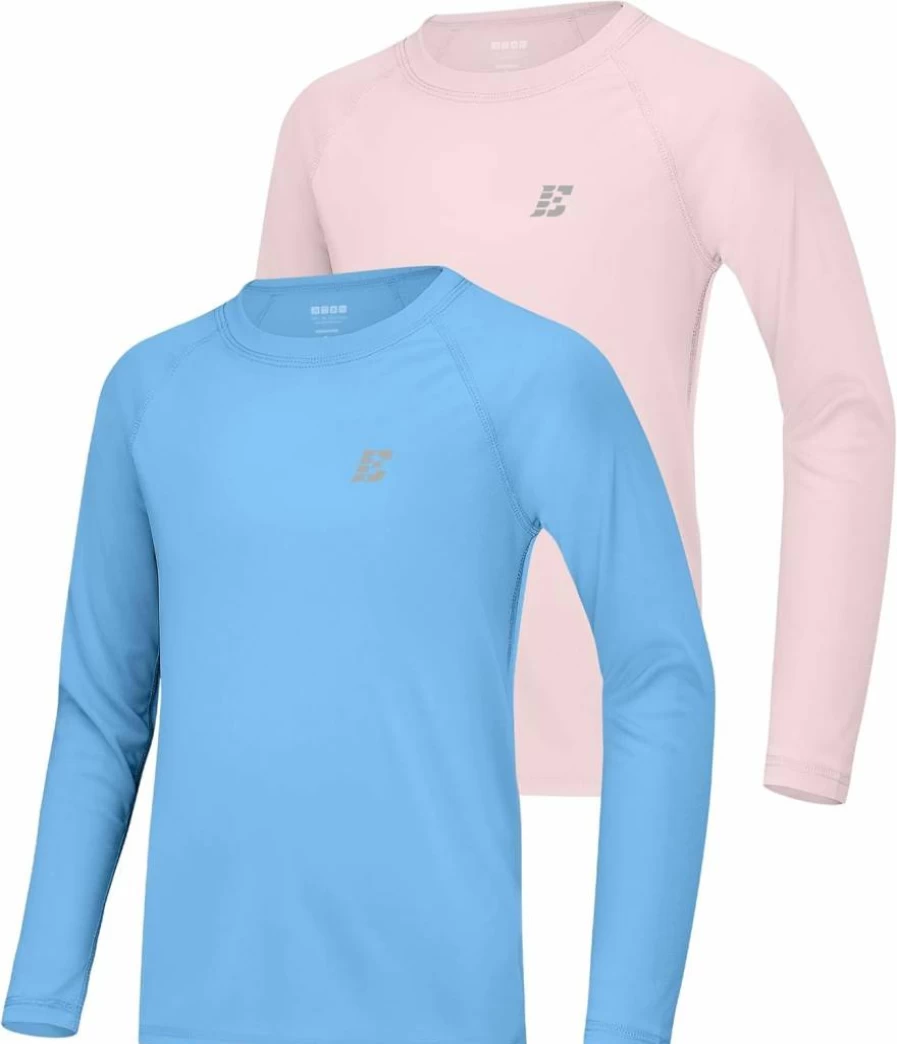 EoBeKee UPF 50+ Kids Sun Protection Shirt - Long Sleeve Rash Guard for Boys, Youth Swim Shirt for Beach, Surfing & Fishing