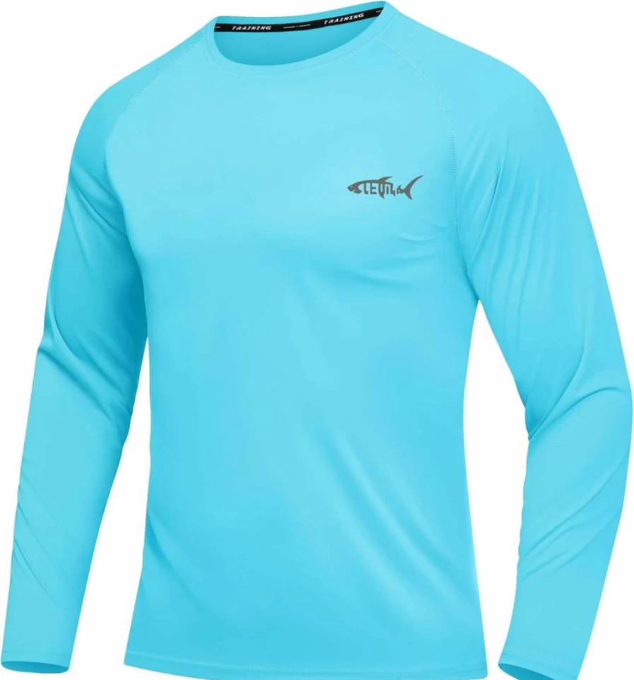 LEQILA Men's UPF 50+ Sun Protection Long Sleeve Rash Guard Shirt - Quick Dry Moisture Wicking for Workouts & Outdoor Activities